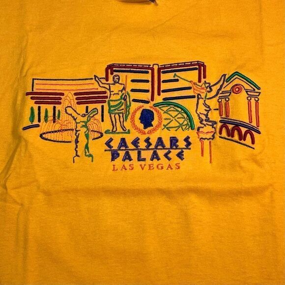 Vintage 90s Caesar’s Palace Embroidered Tee - Picture 2 of 6